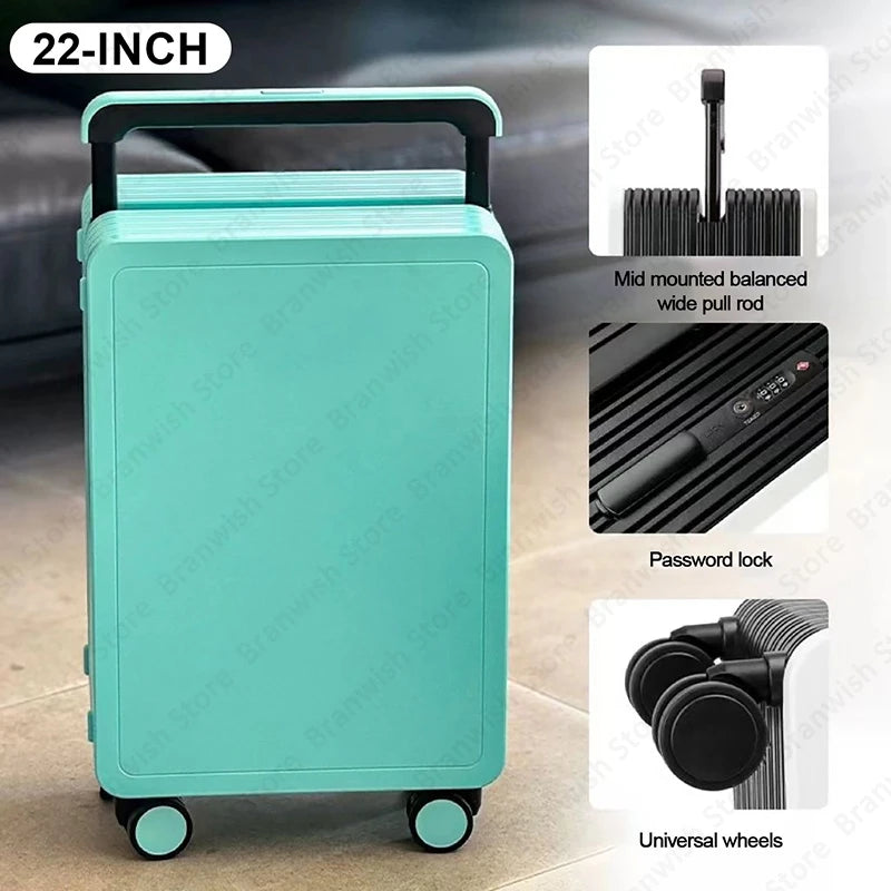 Basics Suitcase Trolley Case With TSA Lock Travelling Suitcase Wide Trolley Luggage With Spinner Wheels 22Inch Rolling Luggage