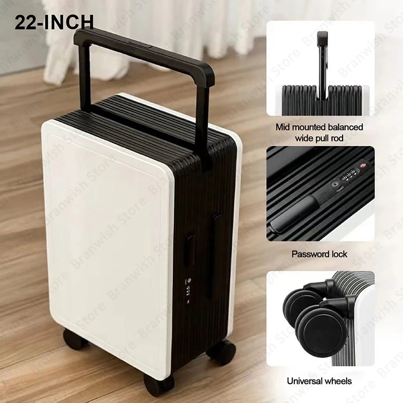 Basics Suitcase Trolley Case With TSA Lock Travelling Suitcase Wide Trolley Luggage With Spinner Wheels 22Inch Rolling Luggage