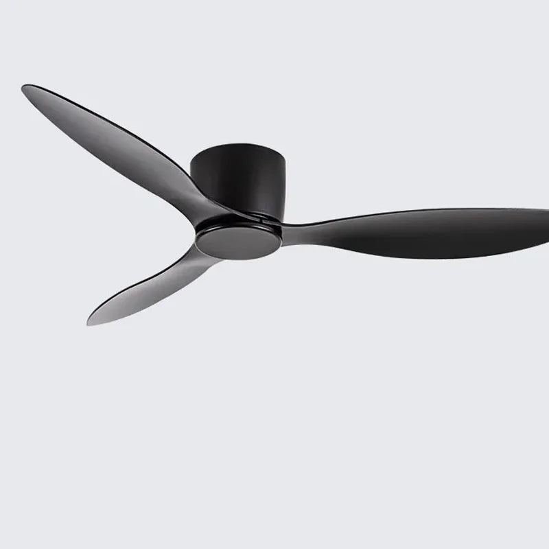 42 52 Inch Ceiling Fans No Light DC Motor Remote Control Cooling Fans Lamp Low Floor Ceiling Fan White wood Black Color FANS