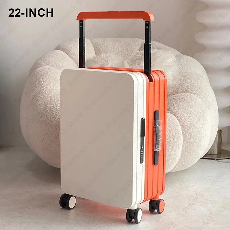Basics Suitcase Trolley Case With TSA Lock Travelling Suitcase Wide Trolley Luggage With Spinner Wheels 22Inch Rolling Luggage