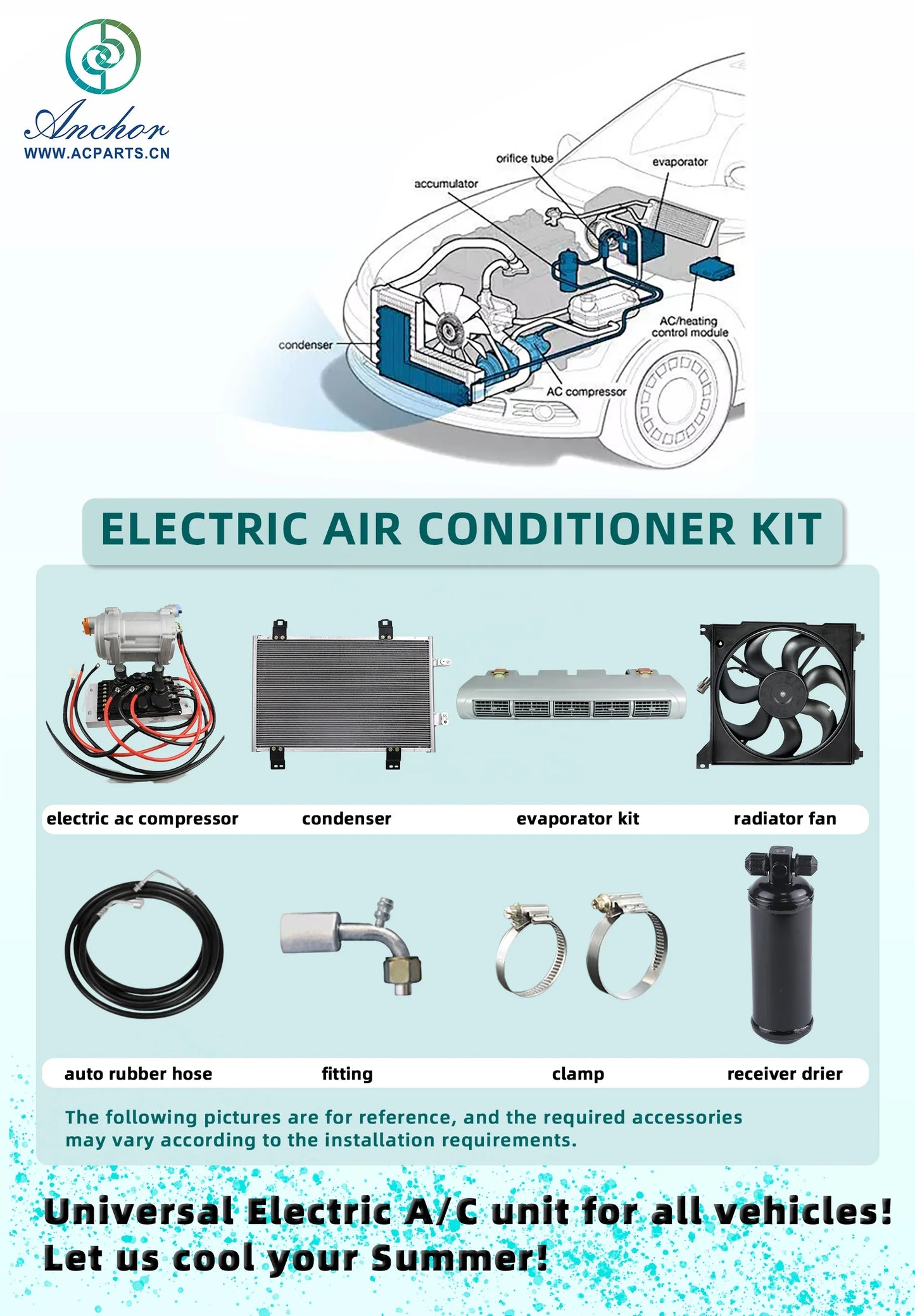 Parking Air Conditioner AC.161.097 32A 24V 2800W Portable AC System for Cars Overhead Integrated Machine