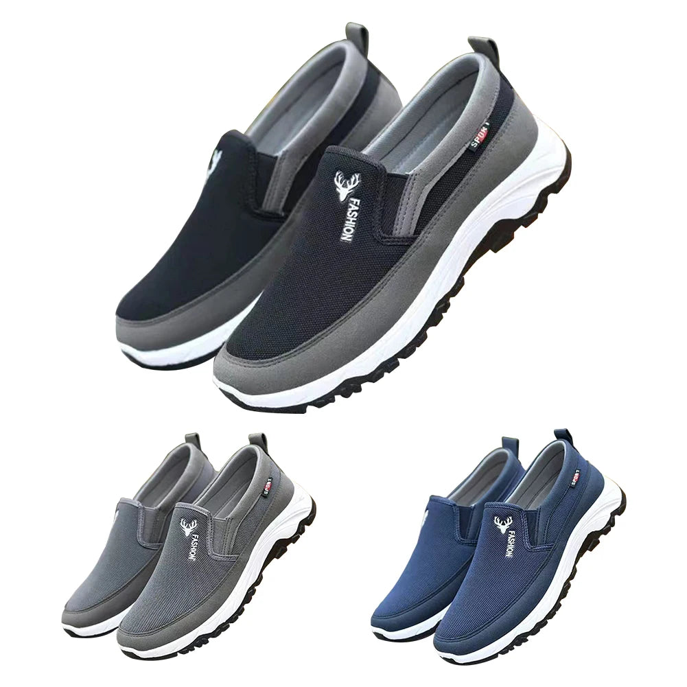 Men Penny Boat Shoes Sports Shoes Slip On Running Hiking Sneakers Non-Slip Comfortable for Outdoor Activity Hiking Walking