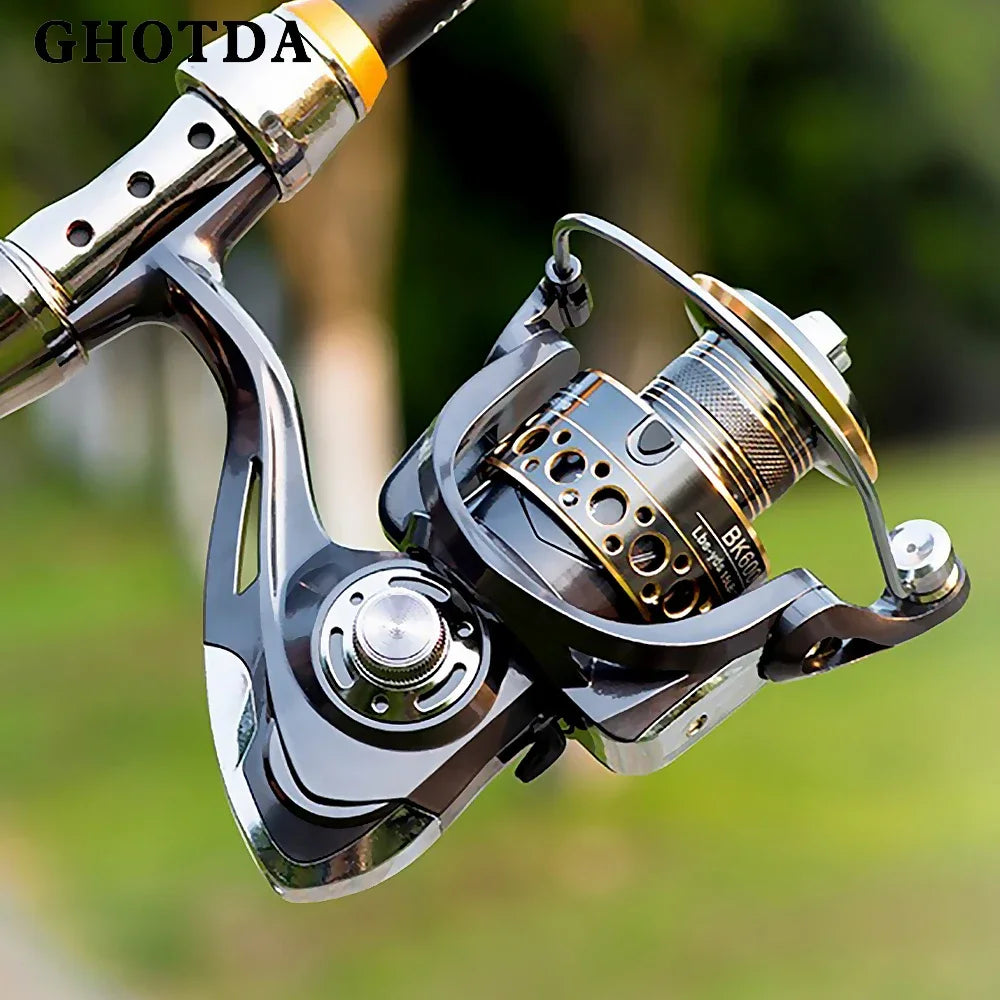 Spinning Fishing Reel 2000-7000 All Metal Saltwater Freshwater Fishing Reel Tackle Accessories Max Drag 8-10Kg Carp Fishing Fish