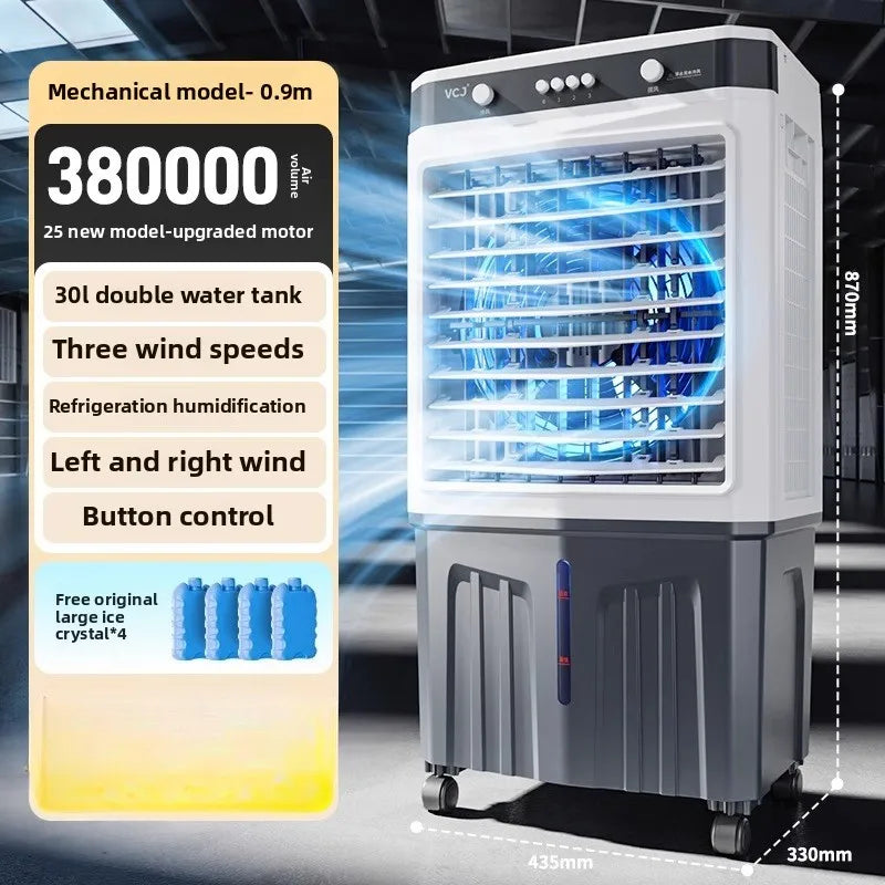 Fan Refrigeration Household Air Cooler Small Water Cooling  Mobile Industrial Water Air Conditioner Kitchen Air Conditioner Fan