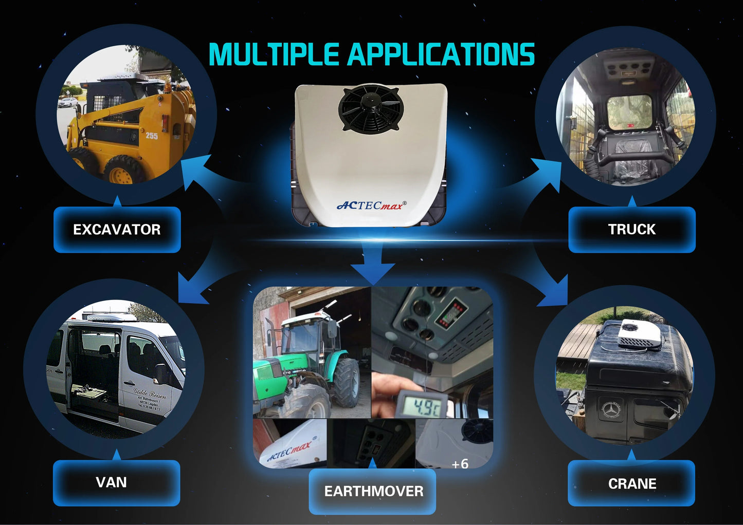 Parking Air Conditioner AC.161.097 32A 24V 2800W Portable AC System for Cars Overhead Integrated Machine