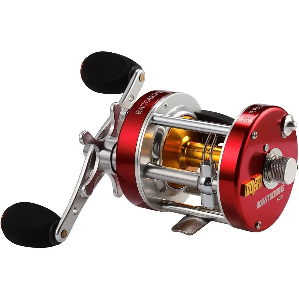 Rover Round Baitcasting Reel, Perfect Conventional Reel for Catfish, Salmon/Steelhead