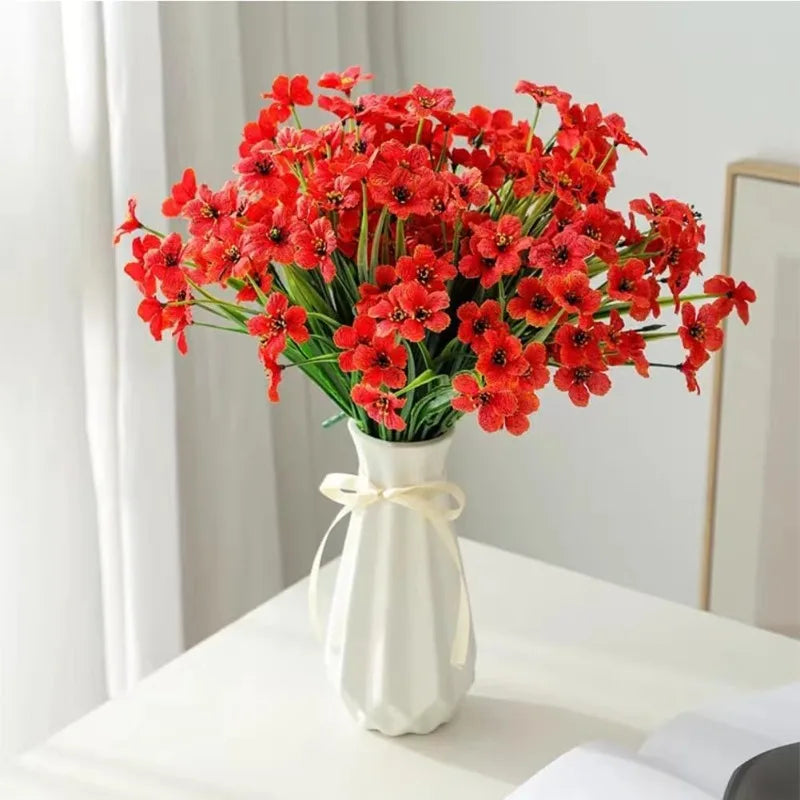 Origami Ceramic Vase with Ribbon, 7.9" H, Artistic Design Flower Vase Geometrical Style for Modern Home Decoration