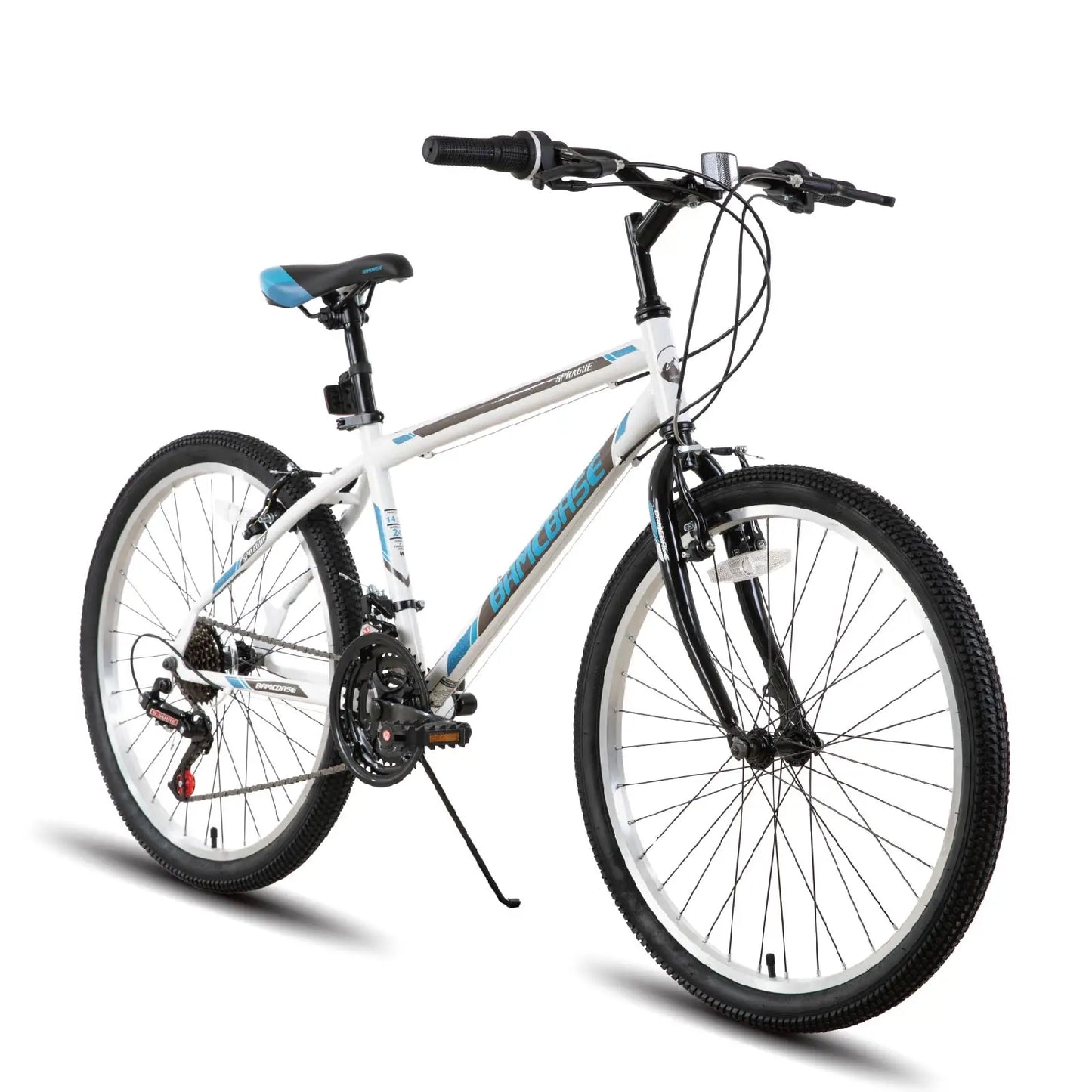 Hiland 24 26 inch Mountain Bike for Men Women, 21 Speeds High-Carbon Steel Frame, Sport Cycling MTB Bicycle for Adult