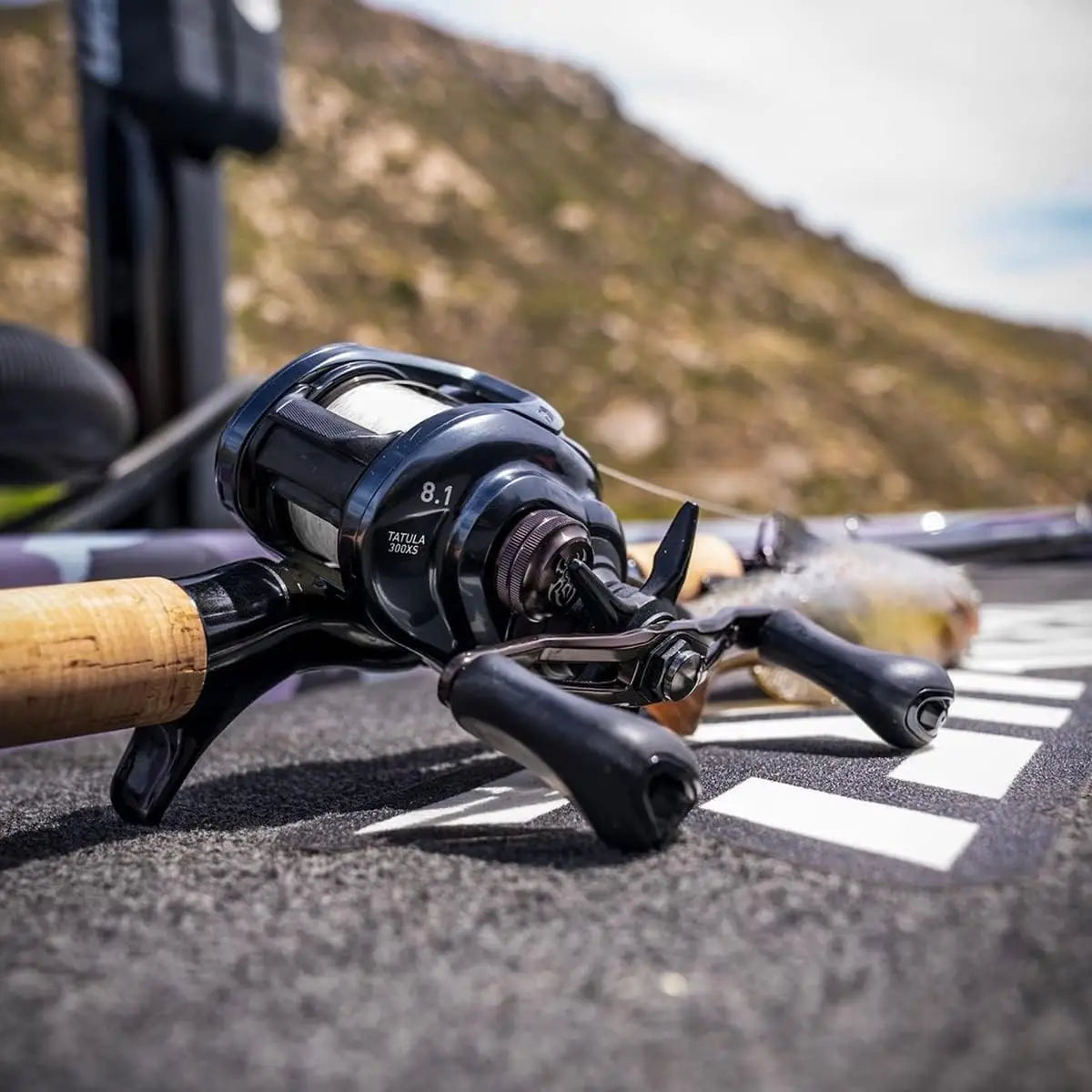 Saltwater Spinning Reel, 2500, 5.6: 1 Gear Ratio, 6+1 Bearings, 33.20" Retrieve Rate, 13.20 lb Max Drag,Black/gold