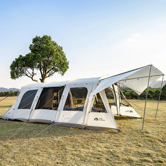 MOBI GARDEN Camping LS4 Tunnel Tent Living Shell Tent Large Blow Tent Invite Space Two Bedrooms