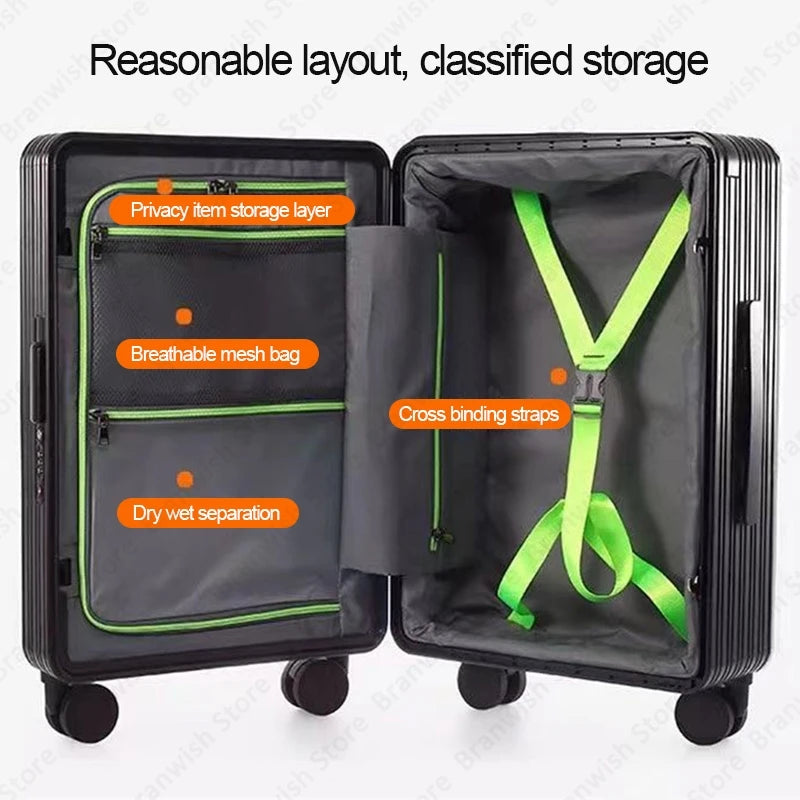 Basics Suitcase Trolley Case With TSA Lock Travelling Suitcase Wide Trolley Luggage With Spinner Wheels 22Inch Rolling Luggage