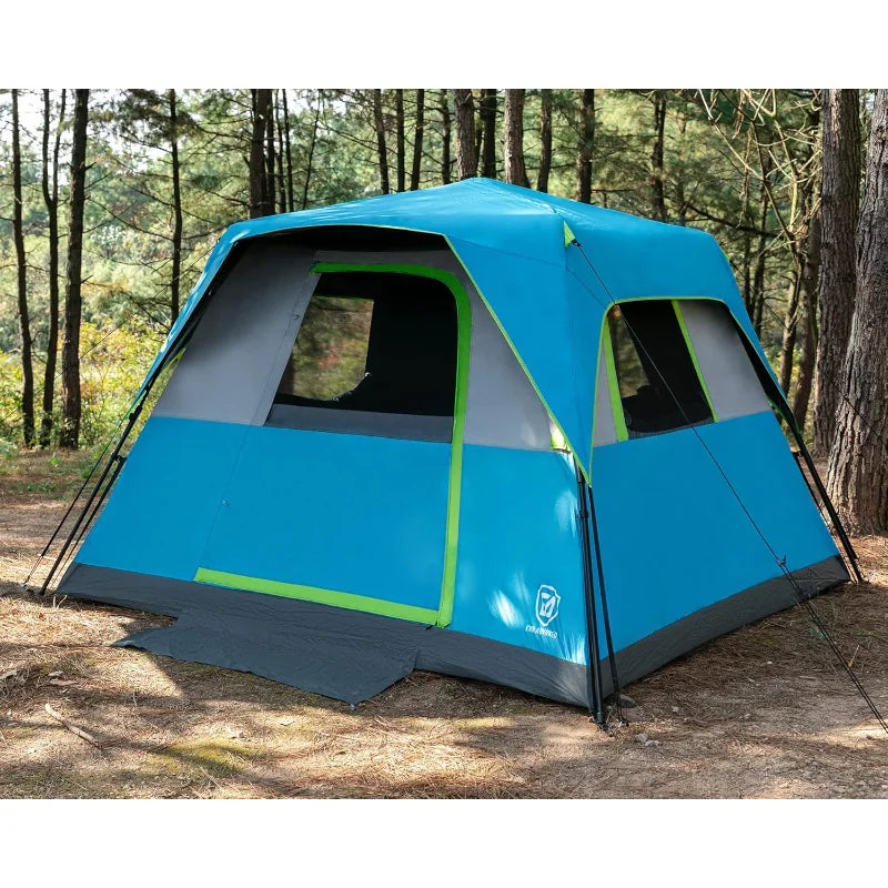 EVER ADVANCED 6 Person Blackout Camping Tent Instant Cabin Tents for Family with Rainfly, 60s Easy Setup, Water-Resistant
