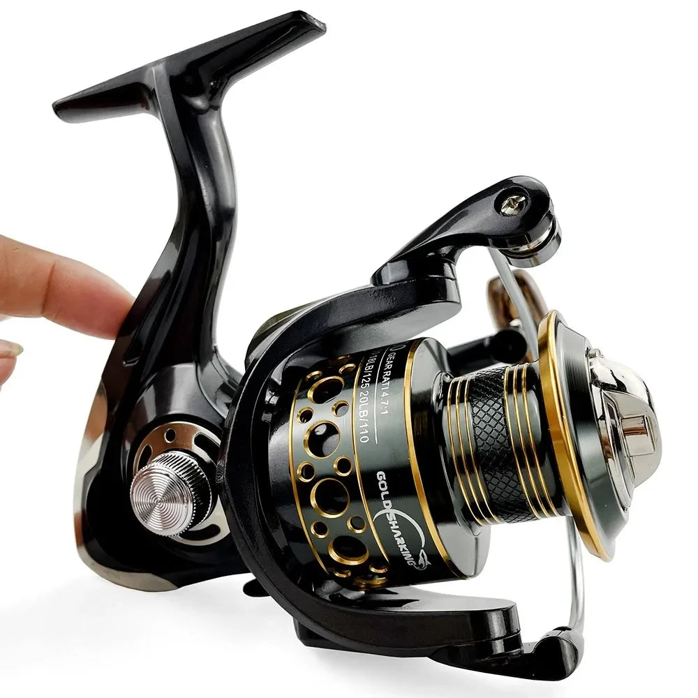 Spinning Fishing Reel 2000-7000 All Metal Saltwater Freshwater Fishing Reel Tackle Accessories Max Drag 8-10Kg Carp Fishing Fish