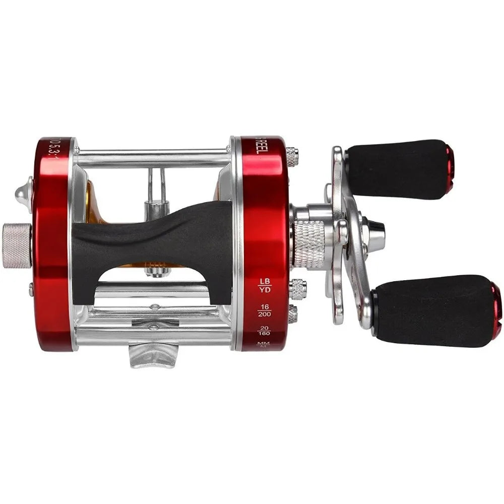 Rover Round Baitcasting Reel, Perfect Conventional Reel for Catfish, Salmon/Steelhead