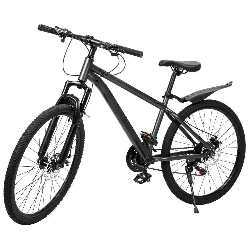 26 Inch Mountain Bike, Men Women MTB with 21 Speeds, High-Carbon Steel Frame, Front Rear Disc Brakes, Mountain Bicycle for Adult
