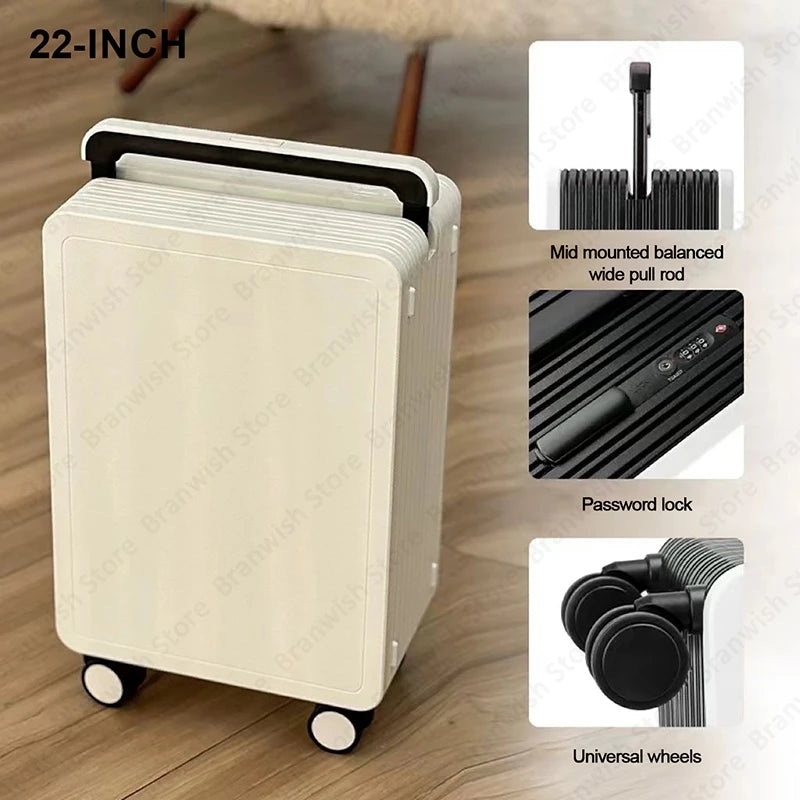 Basics Suitcase Trolley Case With TSA Lock Travelling Suitcase Wide Trolley Luggage With Spinner Wheels 22Inch Rolling Luggage