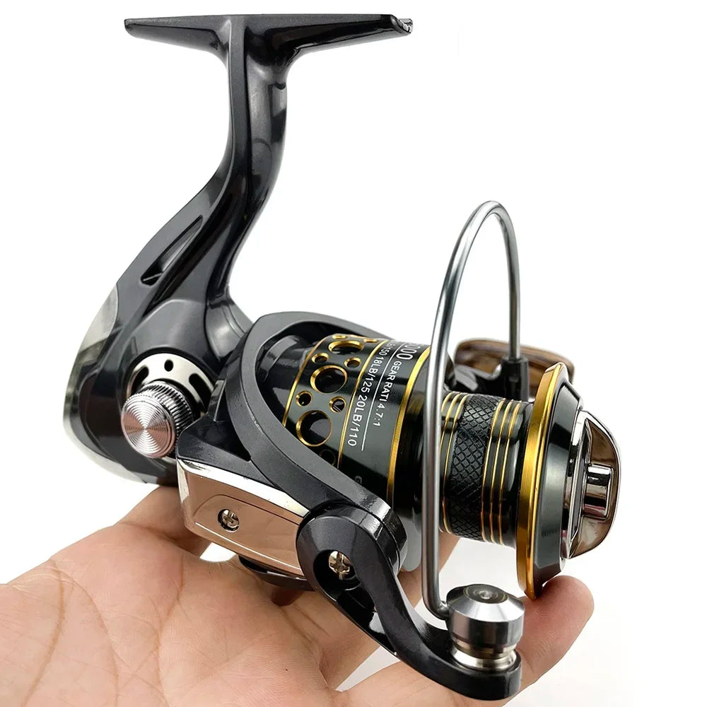 Spinning Fishing Reel 2000-7000 All Metal Saltwater Freshwater Fishing Reel Tackle Accessories Max Drag 8-10Kg Carp Fishing Fish